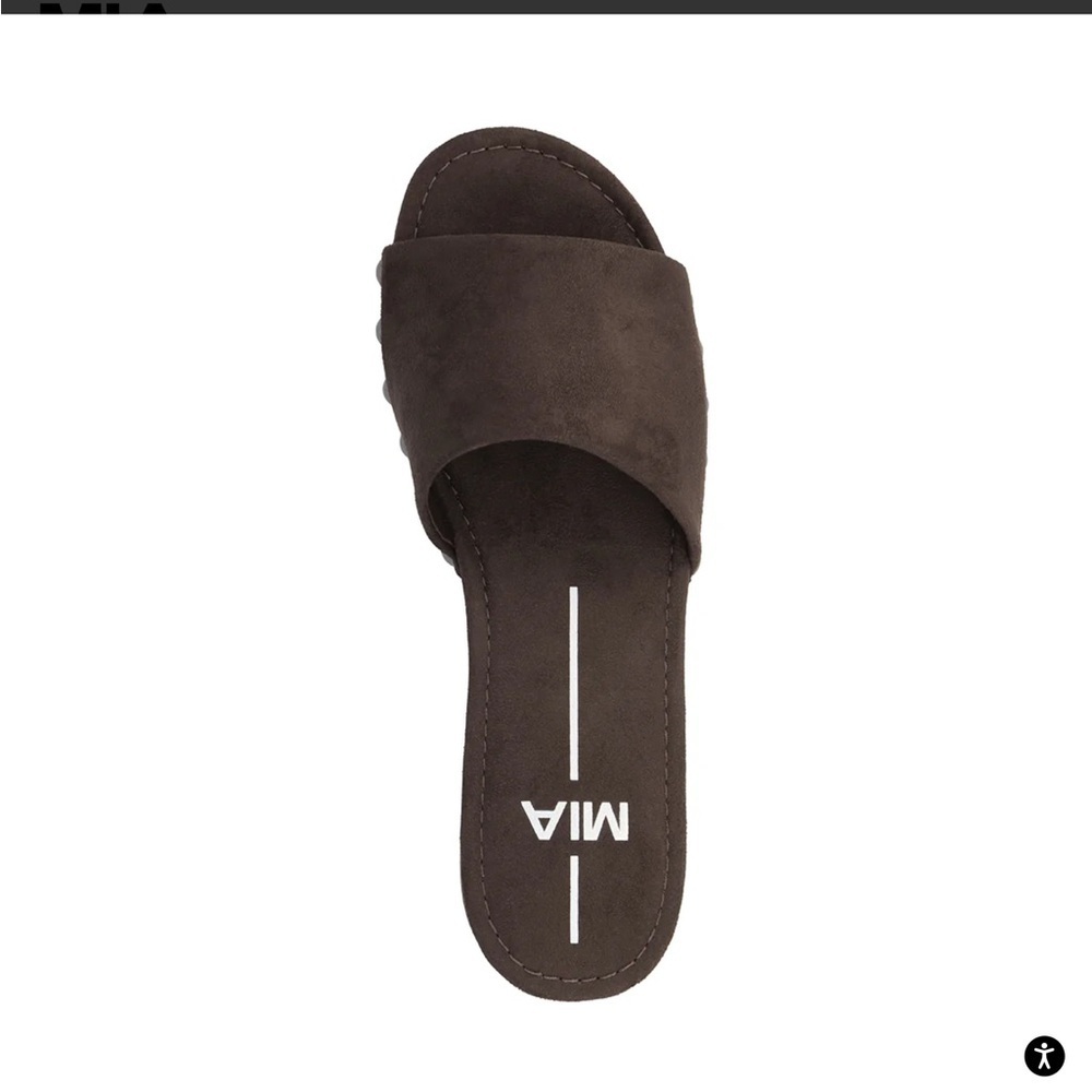 MIA Brown Xonia Vegan Suede Slide Clog Sandals – Size 8 NWOB - Picture 3 of 9